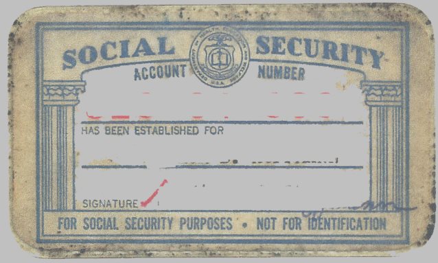 Vintage Social Security Card